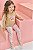 Conjunto de Blusão de Moletom sem Pelúcia e Calça Legging em Canelado Kukiê Bebê Menina - Imagem 3