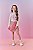 Conjunto Infantil Menina Blusa E Saia-Short Paetê Rosa Cinti - Imagem 7