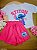 Conjunto Stitch Disney 100% Algodão Branco Fakini - Imagem 1