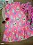 Vestido em Molecotton Kukiê Infantil Menina Rosa - Imagem 1