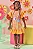 Vestido em Meia Malha Kukiê Infantil Menina Laranja - Imagem 3