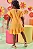 Vestido em Meia Malha Kukiê Infantil Menina Laranja - Imagem 4
