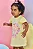 Vestido em Meia Malha Kukiê Bebê Menina Amarelo Claro - Imagem 3