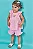 Conjunto de Bata e Shorts em Malha Laise Kukiê Bebê Rosa Menina - Imagem 2