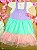 Conjunto de Body em Cotton com Salopete em Moletom sem Pelúcia e Tule Infanti Bebê Menina - Imagem 1