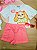 Conjunto de Blusa Boxy em Malha Power e Shorts em Moletom sem Pelúcia Infanti Infantil Menina - Imagem 1