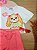 Conjunto de Blusa Boxy em Malha Power e Shorts em Moletom sem Pelúcia Infanti Infantil Menina - Imagem 2