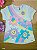 Blusa Alongada em Meia Malha Florzinhas Kukiê Infantil Menina - Imagem 1