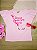 Blusa Manga Curta em Cotton Rosa Up Baby - Imagem 1