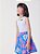 Conjunto Regata em Canelado e Saia com Shorts Embutido em Tricoline Bimbi - Imagem 2