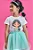 Blusa em Meia Malha Princesa Jasmine Kukiê Infantil Menina - Imagem 1