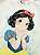 Blusa em Meia Malha Princesa Branca de Neve Kukiê Infantil Menina - Imagem 2