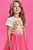 Blusa em Meia Malha Princesa Aurora Kukiê Infantil Menina - Imagem 1