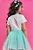 Blusa em Meia Malha Princesa Ariel Pequena Sereia Kukiê Infantil Menina - Imagem 2