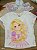 Blusa em Meia Malha Princesa Rapunzel Kukiê Infantil Menina - Imagem 1