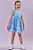 Fantasia de Princesa Do Gelo (Vestido em Malha UV e Tule Brilho - Acompanha Arco) Kukiê Infantil Menina - Imagem 2