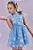 Fantasia de Princesa Do Gelo (Vestido em Malha UV e Tule Brilho - Acompanha Arco) Kukiê Infantil Menina - Imagem 1