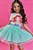 Saia em Tule Verde Água Kukiê Infantil Menina - Imagem 1