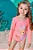 Maiô em Malha Jacquard Textura com Proteção UV 50+ Kukiê Infantil Menina - Imagem 1