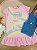 Vestido em Meia Malha e Colete em Jeans Kukiê Bebê Menina - Imagem 1