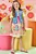 Vestido em Meia Malha e Colete em Jeans Kukiê Infantil Menina - Imagem 1