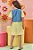 Vestido em Meia Malha e Colete em Jeans Kukiê Infantil Menina - Imagem 2