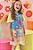 Vestido em Meia Malha e Colete em Jeans Kukiê Infantil Menina - Imagem 3