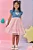 Vestido em Jeans com Elastano e Tule Kukiê Infantil Menina - Imagem 1