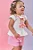 Conjunto de Bata em Cotton e Shorts em Malha Big Waffle Kukiê Bebê Menina - Imagem 1