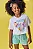 Conjunto Blusa Boxy Over em Meia Malha e Shorts em Moletinho Big Waffle Kukiê Infantil Menina - Imagem 3