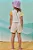 Conjunto de Blusa Boxy em Meia Malha e Short em Linho com Elastano Kukiê Infantil Menina - Imagem 3