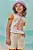 Conjunto de Blusa Boxy em Meia Malha e Short em Linho com Elastano Kukiê Infantil Menina - Imagem 2