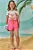 Conjunto de Blusa em Malha UV e Short em Nylon Kukiê Infantil Menina - Imagem 1