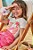Conjunto de Blusa em Malha UV e Short em Nylon Kukiê Infantil Menina - Imagem 4