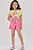 Conjunto de Blusa Boxy em Meia Malha e Shorts em Malha Little Waffle Kukiê Infantil Menina - Imagem 1