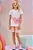 Conjunto de Blusa Boxy em Malha Power e Shorts em Moletom sem Pelúcia Infanti Infantil Menina - Imagem 1