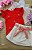 Conjunto de blusa em cotton e short saia em moletom sem pelúcia Infanti - Imagem 1