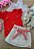 Conjunto de blusa em cotton e short saia em moletom sem pelúcia Infanti - Imagem 6