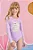 Maiô em Malha Uv Dy com Proteção Uv 50+ Infanti Infantil Menina - Imagem 2