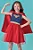 Fantasia de Super-heroína em Paetê e Tule. Acompanha Capa Infanti Infantil Menina - Imagem 1