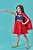 Fantasia de Super-heroína em Paetê e Tule. Acompanha Capa Infanti Infantil Menina - Imagem 4