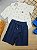 Conjunto de Camisa em Linho Deluxe e Bermuda em Sarja Caribe com Elastano LucBoo Infantil Menino - Imagem 1