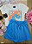 CONJUNTO BLUSA MALHA E SHORT-SAIA EM MOLETOM Bee Loop - Imagem 1