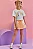 Conjunto de Blusa Boxy em Malha Power e Short Saia em Moletom sem Pelúcia Infanti Infantil Menina - Imagem 1