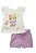 Conjunto de Malha Fresh com Shorts em Moletom sem Pelúcia Infanti Bebê Menina - Imagem 1