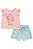 Conjunto de Bata e Shorts em Malha Fresh Infanti Bebê Menina - Imagem 1