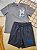 Conjunto T-shirt  e Bermuda Cinza Bimbi - Imagem 1