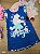 Vestido em Molecotton Unicórnio Azul Kukiê Infantil Menina - Imagem 1