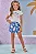 Conjunto de Blusa em Meia Malha e Shorts Saia em Molecotton Kukiê Infantil Menina - Imagem 2