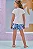 Conjunto de Blusa em Meia Malha e Shorts Saia em Molecotton Kukiê Infantil Menina - Imagem 3